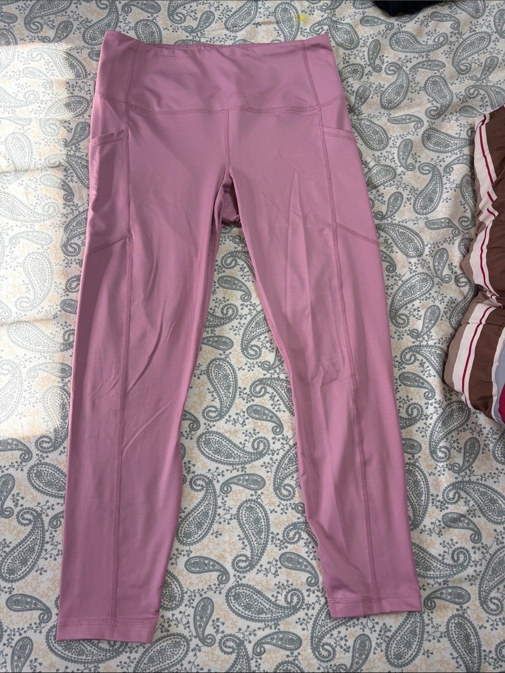 Velocity Mauve-Pink Active Leggings